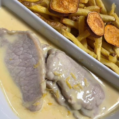 bifinhos de porco com limão